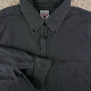 Faconnable Flannel Goldberg Button Up Shirt Long Sleeve Men’s Gray Large